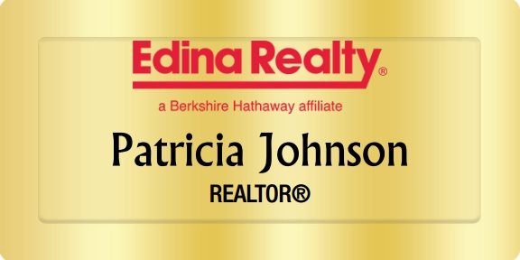 Edina Realty Inc Name Badges Golden (W:3