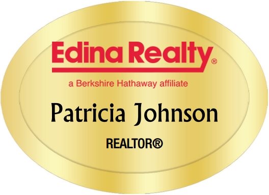 Edina Realty Inc Name Badges Oval Golden (W:2