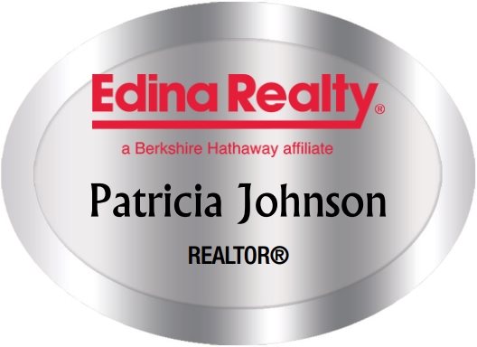 Edina Realty Inc Name Badges Oval Silver (W:2