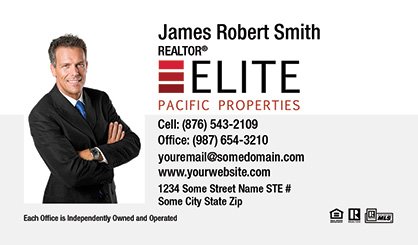 Elite Pacific Properties Business Card Template EPP-BCL-001