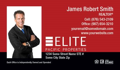 Elite Pacific Properties Business Card Template EPP-EBC-007