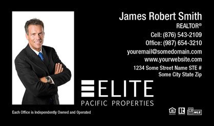 Elite Pacific Properties Business Card Template EPP-BCL-009