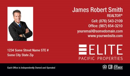 Elite-Pacific-Properties-Business-Card-Core-With-Small-Photo-TH54-P1-L3-D3-Red-Black