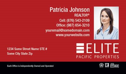 Elite-Pacific-Properties-Business-Card-Core-With-Small-Photo-TH54-P2-L3-D3-Red-Black