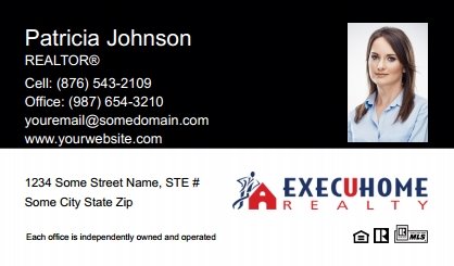 Execuhome-Realty-Business-Card-Compact-With-Small-Photo-T6-TH22BW-P2-L1-D1-Black-White