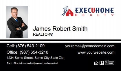 Execuhome-Realty-Business-Card-Compact-With-Small-Photo-T6-TH23BW-P1-L1-D3-Black-White