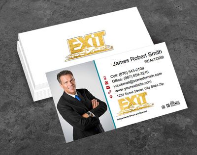 Exit Realty Raised Gold Foil Business Cards EXIT-BCFOIL-001