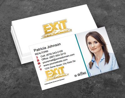 Exit Realty Raised Gold Foil Business Cards EXIT-BCFOIL-003