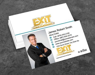 Exit Realty Raised Gold Foil Business Cards EXIT-BCFOIL-005