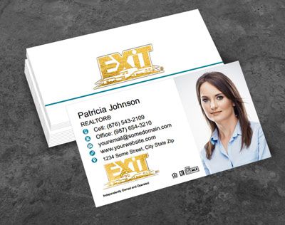 Exit Realty Raised Gold Foil Business Cards EXIT-BCFOIL-007