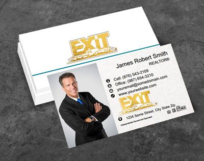 Exit Realty Raised Gold Foil Business Cards EXIT-BCFOIL-009
