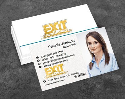Exit Realty Raised Gold Foil Business Cards EXIT-BCFOIL-011