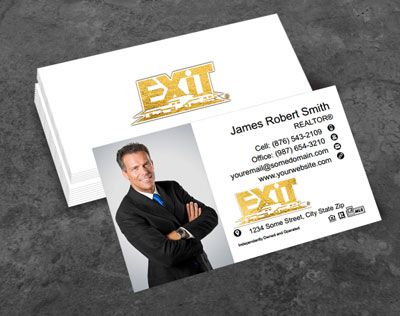 Exit Realty Raised Gold Foil Business Cards EXIT-BCFOIL-013