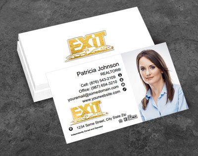 Exit Realty Raised Gold Foil Business Cards EXIT-BCFOIL-015