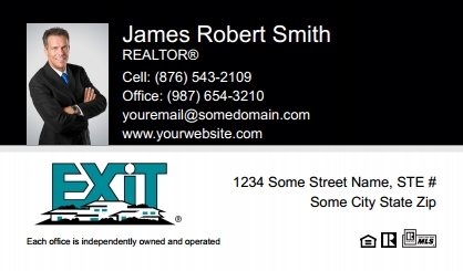 Exit-Real-Estate-Canada-Business-Card-Compact-With-Small-Photo-T2-TH17BW-P1-L1-D1-Black-White-Others