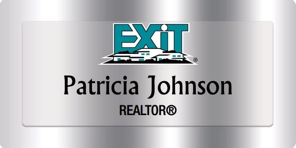 Exit Realty Name Badges Silver (W:3