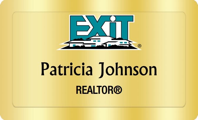 Exit Realty Name Badges Golden (W:2