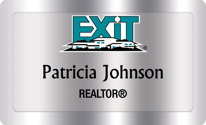 Exit Realty Name Badges Silver (W:2