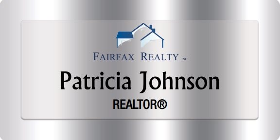 Fairfax Realty Inc Name Badges Silver (W:3