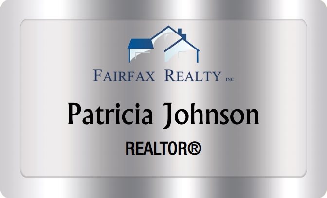 Fairfax Realty Inc Name Badges Silver (W:2