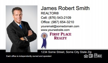 First-Place-Realty-Canada-Business-Card-Compact-With-Full-Photo-T4-TH04BW-P1-L1-D3-Black-White-Others