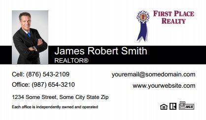 First-Place-Realty-Canada-Business-Card-Compact-With-Small-Photo-T4-TH16BW-P1-L1-D1-Black-White