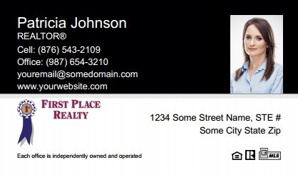 First-Place-Realty-Canada-Business-Card-Compact-With-Small-Photo-T4-TH18BW-P2-L1-D1-Black-White-Others
