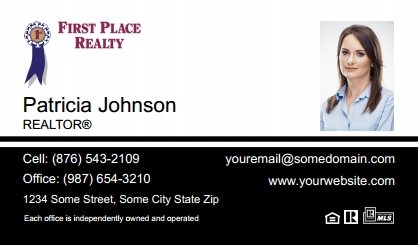 First-Place-Realty-Canada-Business-Card-Compact-With-Small-Photo-T4-TH24BW-P2-L1-D3-Black-White