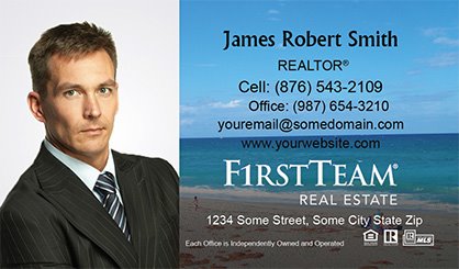 First-Team-Real-Estate-Business-Card-Compact-With-Full-Photo-TH16-P1-L3-D3-Beaches-And-Sky