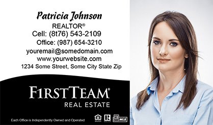 First-Team-Real-Estate-Business-Card-Compact-With-Full-Photo-TH21-P2-L3-D3-Black-White