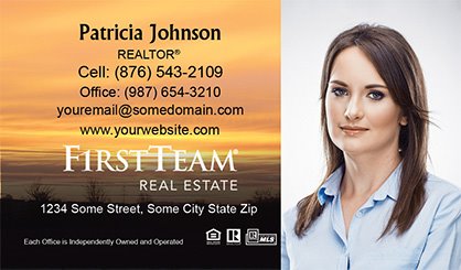 First-Team-Real-Estate-Business-Card-Compact-With-Full-Photo-TH25-P2-L3-D3-Sunset