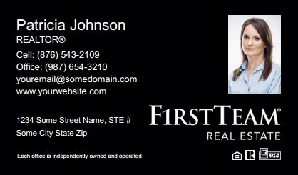 First-Team-Real-Estate-Business-Card-Compact-With-Small-Photo-TH23B-P2-L3-D3-Black