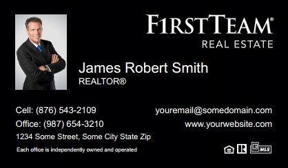 First-Team-Real-Estate-Business-Card-Compact-With-Small-Photo-TH25B-P1-L3-D3-Black