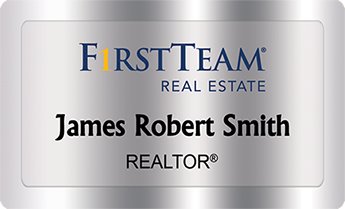 First Team Real Estate Name Badges Silver (W:2