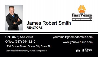 First-Weber-Business-Card-Compact-With-Small-Photo-T4-TH23BW-P1-L1-D3-Black-White
