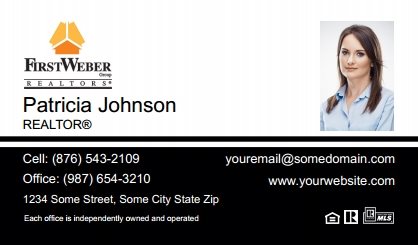 First-Weber-Business-Card-Compact-With-Small-Photo-T4-TH24BW-P2-L1-D3-Black-White
