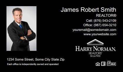 Harry-Norman-Business-Card-Compact-With-Medium-Photo-TH20B-P1-L3-D3-Black