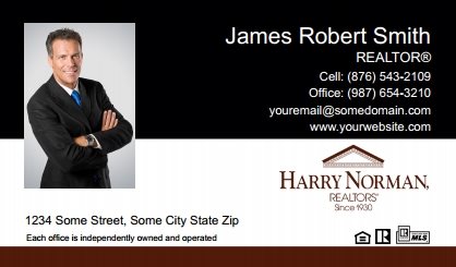 Harry-Norman-Business-Card-Compact-With-Medium-Photo-TH20C-P1-L1-D1-Black-White