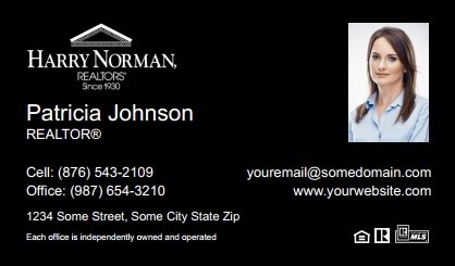 Harry-Norman-Business-Card-Compact-With-Small-Photo-TH02B-P2-L3-D3-Black