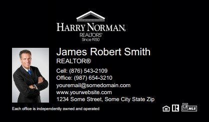 Harry-Norman-Business-Card-Compact-With-Small-Photo-TH13B-P1-L3-D3-Black