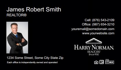 Harry-Norman-Business-Card-Compact-With-Small-Photo-TH21B-P1-L3-D3-Black