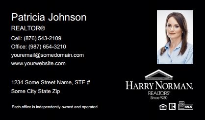 Harry-Norman-Business-Card-Compact-With-Small-Photo-TH23B-P2-L3-D3-Black