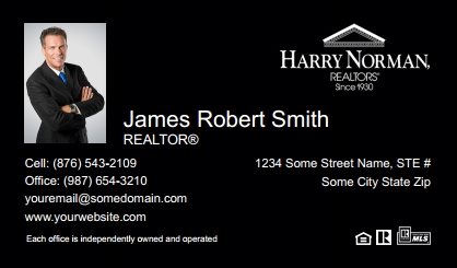 Harry-Norman-Business-Card-Compact-With-Small-Photo-TH27B-P1-L3-D3-Black