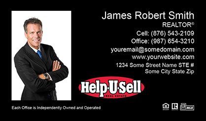 Help-U-Sell-Business-Card-Core-With-Full-Photo-TH55-P1-L1-D3-Black