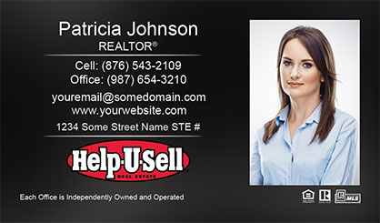 Help-U-Sell-Business-Card-Core-With-Full-Photo-TH60-P2-L1-D3-Black