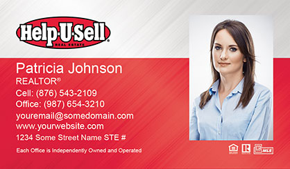 Help-U-Sell-Business-Card-Core-With-Full-Photo-TH62-P2-L1-D3-Red-White-Others