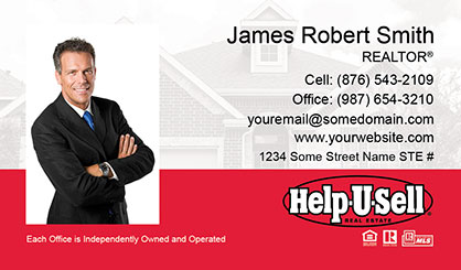 Help-U-Sell-Business-Card-Core-With-Full-Photo-TH68-P1-L1-D3-Red-White-Others