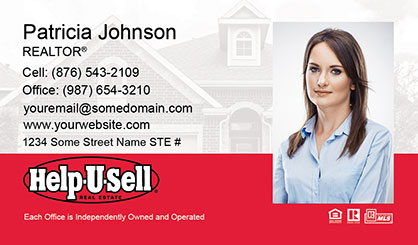 Help-U-Sell-Business-Card-Core-With-Full-Photo-TH68-P2-L1-D3-Red-White-Others