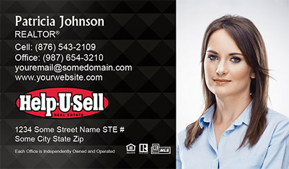 Help-U-Sell-Business-Card-Core-With-Full-Photo-TH74-P2-L1-D3-Black-Others