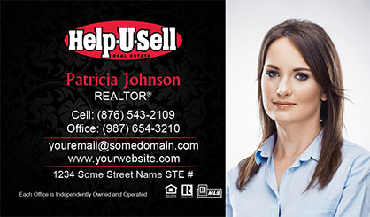Help-U-Sell-Business-Card-Core-With-Full-Photo-TH77-P2-L1-D3-Black-Others